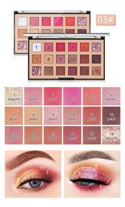 Miss Rose 18 Colors Eyeshadow Palette | Shadow Disc Pearl Light Matte | 03