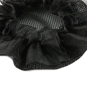 Elastic Bun Hair Net with Lace | 9.5cm | Black