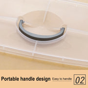 3-Tier Storage Organizer with Handle & Detachable Inserts 24.5x16.5x18cm