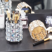 Crystal Makeup Brush Holder | Round | Diamond Decoration (holder only)