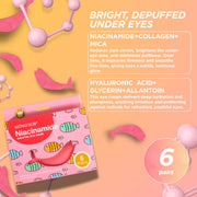 MONDSUB Niacinamide Crystal Eye Mask | Brightening Care (6 Pairs)