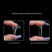 Soft Gel Tips H105-12 | Full Cover | Short Stiletto 550 Tips Pink Box