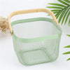 Wire Mesh Steel Basket with Handle | Small | Mint Green | 25*25*18 cm