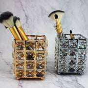 Crystal Makeup Brush Holder | Square | Diamond Decoration (holder only)