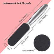 10 Refill Pads for Stainless Steel Foot File | Small 10cm (pads only)