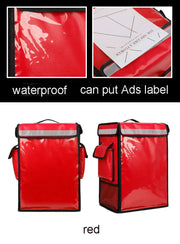 42L Large Capacity Food Delivery Backpack with Removable Divider | Red