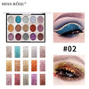 Miss Rose 15-Color Glitter Eyeshadow Palette