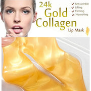 24K Gold Collagen Hyaluronic Acid Lip Mask (10 pieces)