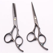 Barber Scissors Set | Hair Cutting & Hair Thinning Shears | 6" | Black