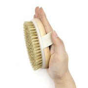 2-in-1 Wet Dry Soft Body Exfoliating Wooden Brush | Oval