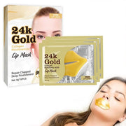 24K Gold Collagen Hyaluronic Acid Lip Mask (10 pieces)