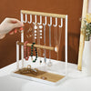 Jewelry Display Stand | White Metal & Wood (Organizer only)