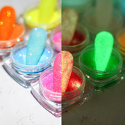 6pcs Fluorescent Sugar Powder Nail Glitter Set