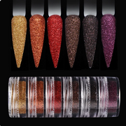 6pcs Fine Sugar Powder Nail Glitter Set | 14