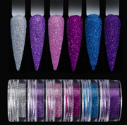 6pcs Fine Sugar Powder Nail Glitter Set | 12