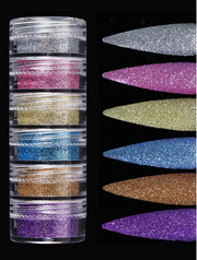 6pcs Fine Sugar Powder Nail Glitter Set | 9