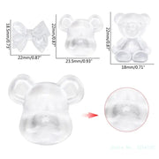 40 pcs Clear Bear Head Shaped Nail Swatch