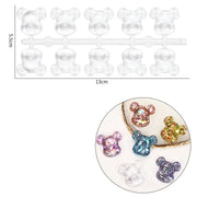 40 pcs Clear Bear Head Shaped Nail Swatch