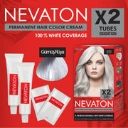 Nevaton Permanent Hair Color Cream Set (2 Tubes+Oxidation) - Silver Dream