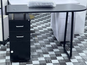 Manicure Table with storage space & hand rest | Black | 120*47*80 cm