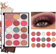 Miss Rose 15 Colors Glitter Eyeshadow Palette | 7001-077MY2