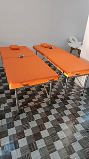 Portable Massage Bed with pillow 180*60*65cm | Orange