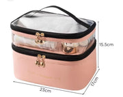 Double-Layer Travel Makeup Bag