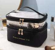 Double-Layer Travel Makeup Bag