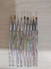 9 pcs Nail Art Brush Set | Aurora Ice