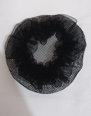 Elastic Bun Hair Net with Lace | 9.5cm | Black