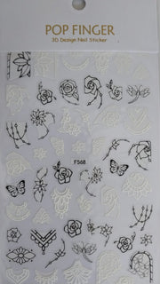 3D Pop Finger Nail Art Sticker | F568