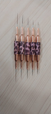 Leopard Print Double-Sided Nail Art Liner Brush (price per piece)