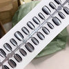 30pcs Glossy Coffin Gradient Press On Nails with UV Gel | C22K-9 | Size S
