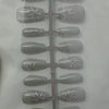 30pcs Glossy Coffin Gradient Press On Nails with UV Gel | C22K-16 | Size S
