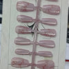 30pcs Glossy Coffin Gradient Press On Nails with UV Gel  | C22K-8 | Size S
