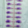 30pcs Glossy Coffin Gradient Press On Nails with UV Gel | C22J-5 | Sizes M-XS-S