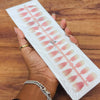 30pcs Glossy Coffin Gradient Press On Nails with UV Gel | C22J-9 | Sizes XS-S-M