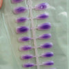30pcs Glossy Coffin Gradient Press On Nails with UV Gel | C22I-3 | Size S