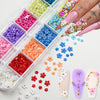 12-Colors 3D Flower Nail Art Charms