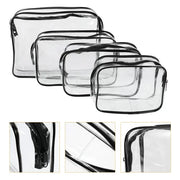 Clear Toiletry Makeup Bag | Black