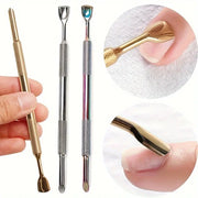 Double-Headed Horseshoe Cuticle Steel Pusher