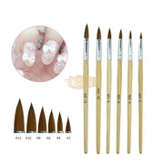 Acrylic Brush with light brown wood handle No 10 Nail Art Brush