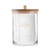 Acrylic Container with Bamboo Lid M-297- Cotton Rounds Organizer & Dispenser (container only) Salon Furniture