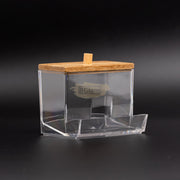 Acrylic Container with Bamboo Lid M-299 - Qtip Dispenser (container only) Salon Furniture