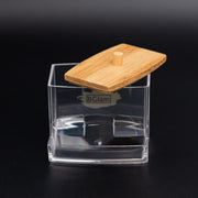 Acrylic Container with Bamboo Lid M-299 - Qtip Dispenser (container only) Salon Furniture