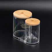 Acrylic Container with Bamboo Lid M-300 | Dual Jars (container only) Storage Containers