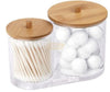 Acrylic Container with Bamboo Lid M-300 | Dual Jars (container only) Storage Containers
