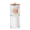 Acrylic Container with Bamboo Lid M-301- Qtip & Cotton Rounds Dispenser (container only) Salon Furniture