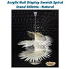 Acrylic Nail Display Swatch Spiral Stand Stiletto - Natural (120 Tips) Nail Art Tool