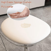 Adjustable Acrylic Swivel Bar Stool with Footrest Bar Stool